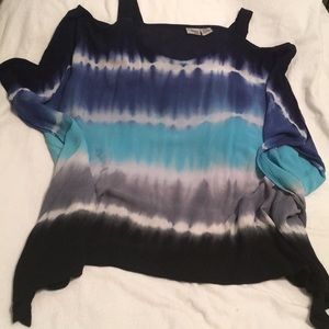 Tye Dye Cold Shoulder Tunic